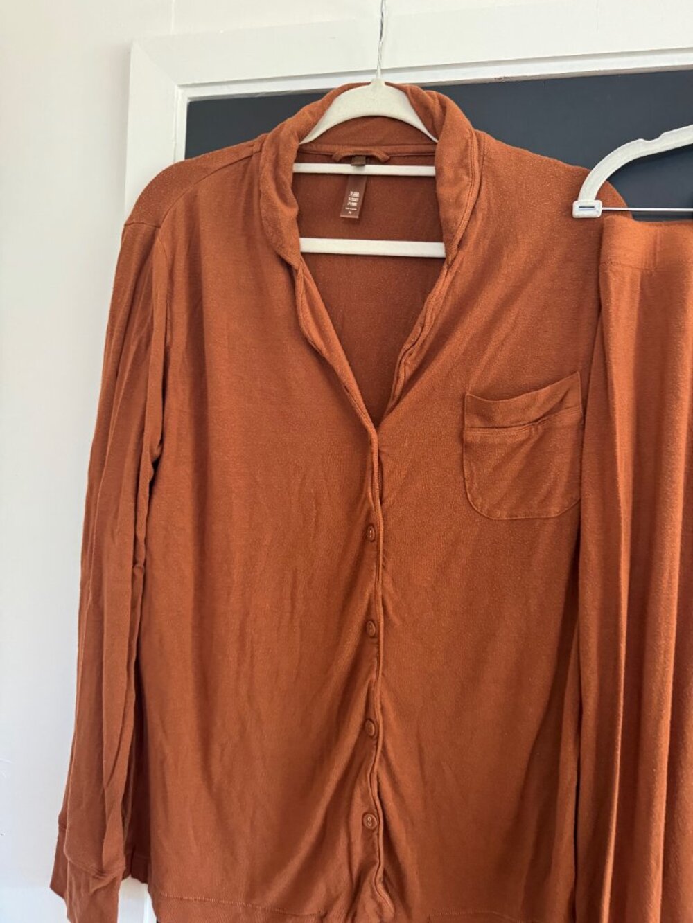 SKIMS Sleep Long Sleeve Button Up Set M - Picture 7 of 10